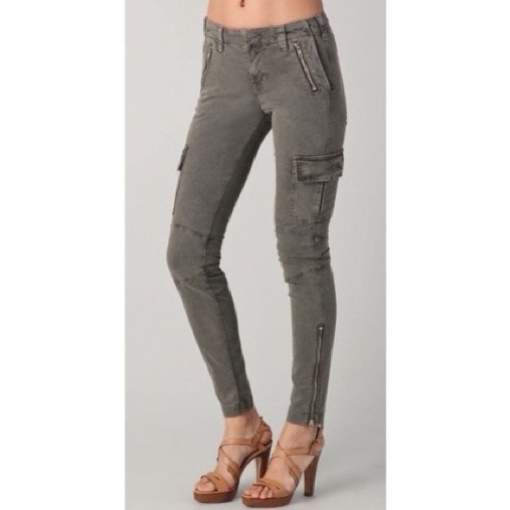J Brand Maverick Low Rise Cargo Skinny Jeans in Vintage Armadillo Olive - Picture 3 of 16